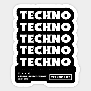 TECHNO  - x5 Sticker